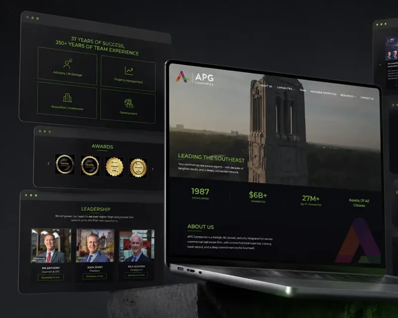 Website design for APG CRE