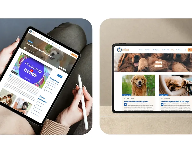 Website design for Bynum Goldens