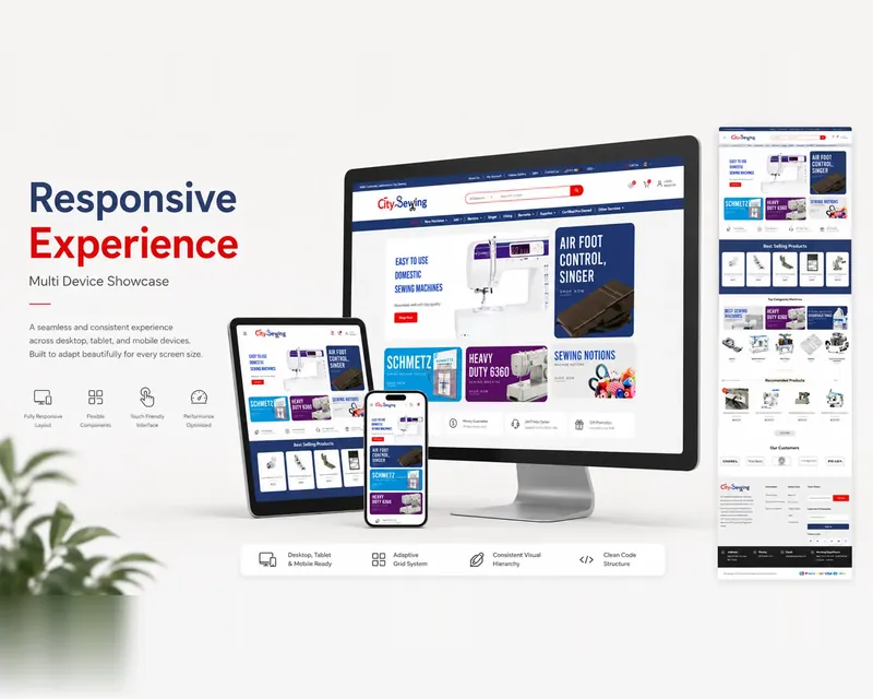Website design for City Sewing