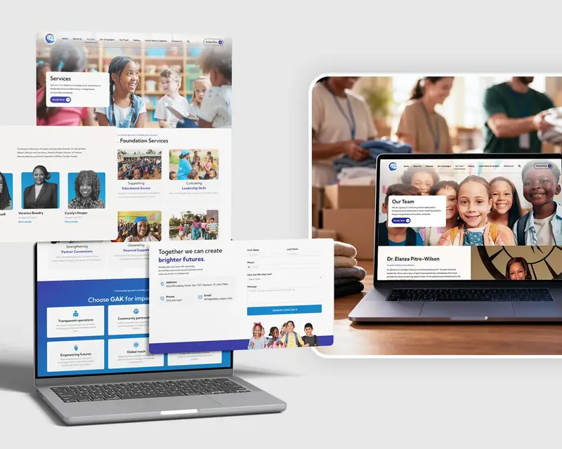 Website design for GAK Foundation