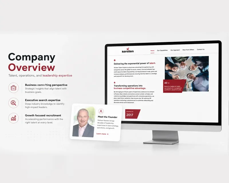 Website design for Kersten Talent Capital