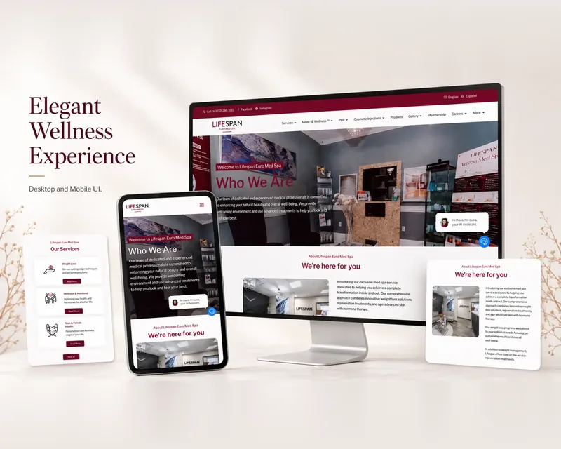 Website design for Lifespan Euro Med Spa