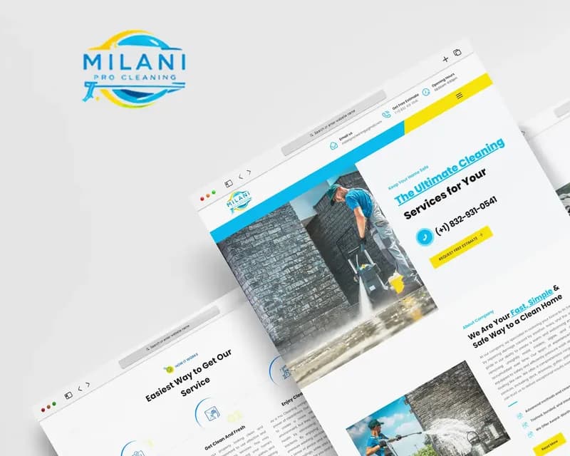 Website design for Milanipro Cleaning