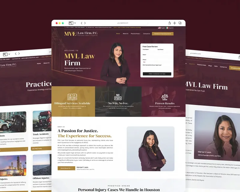 Website design for MVL Law Firm