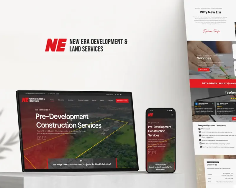 Website design for New Era Development