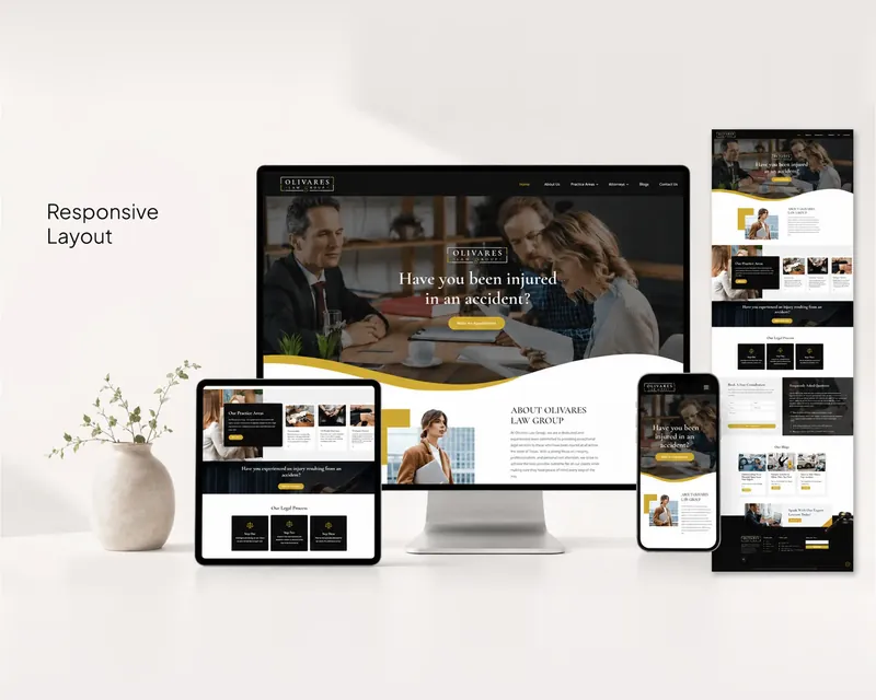 Website design for Olivares Law Group