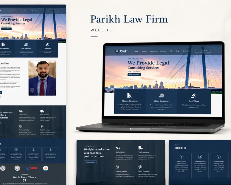 Website design for Parikh Law Firm