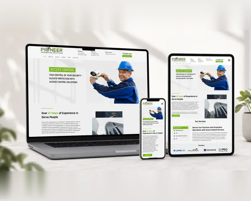 Website design for Pioneer Integrated Solutions