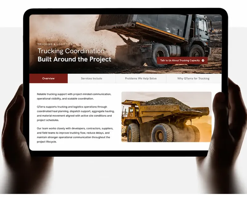 Website design for Qterra