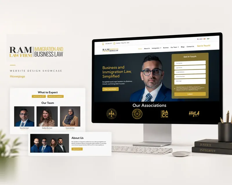 Website design for RAM Law Firm