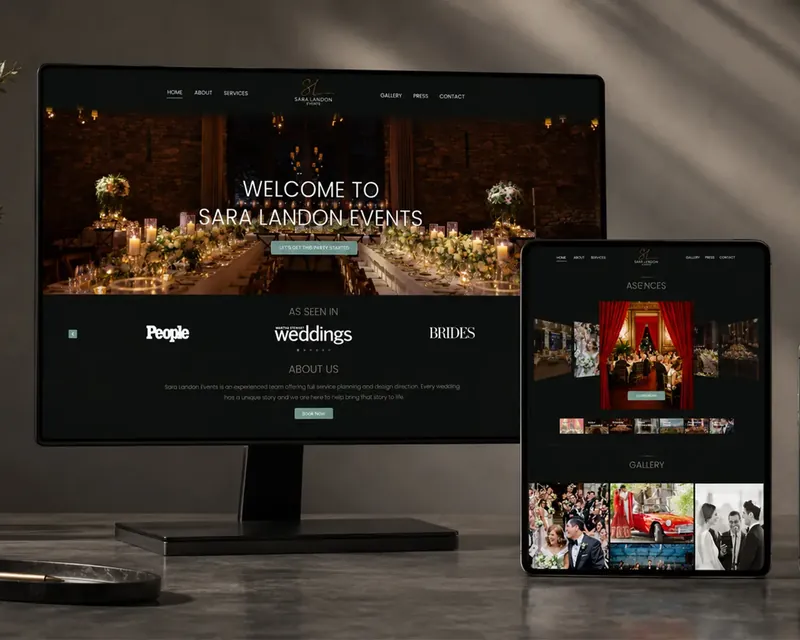 Website design for Sara Landon Events