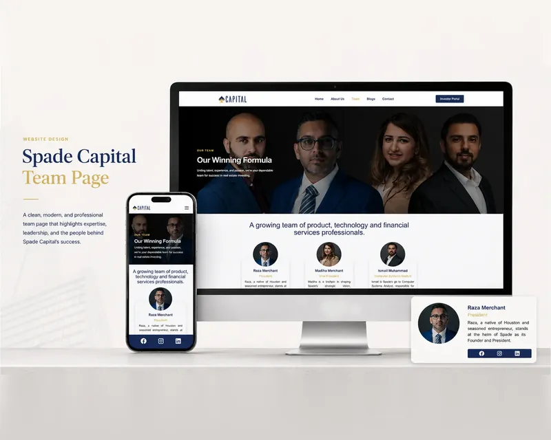 Website design for Spade Capital
