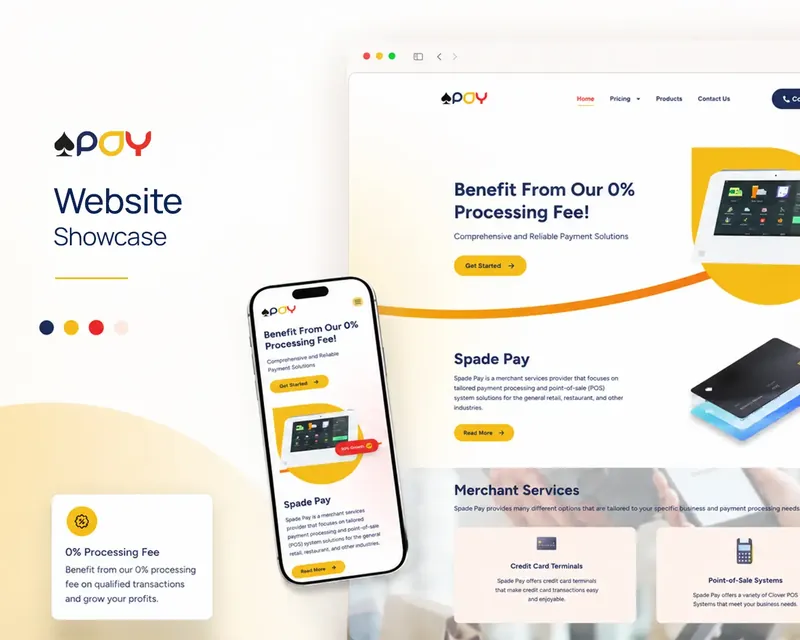 Website design for Spade Pay