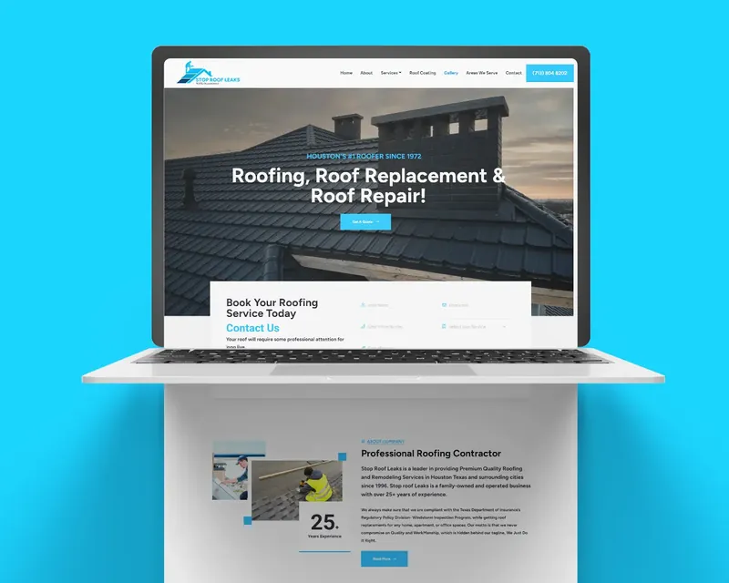 Website design for Stop Roof Leak