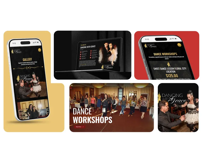 Website design for Dancing with Grace