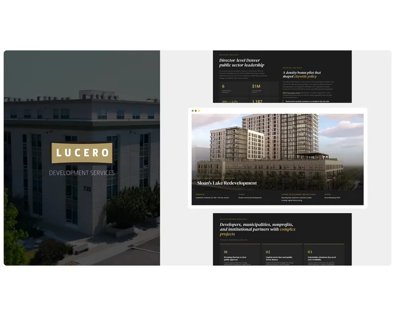 Website design for Lucero Development Services