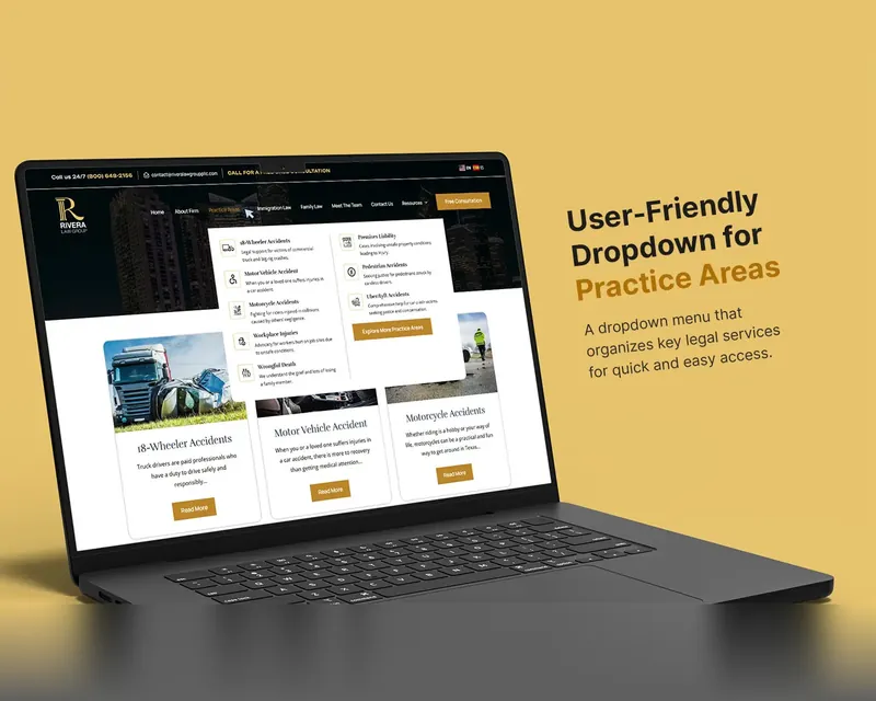 Website design for Rivera Law Group